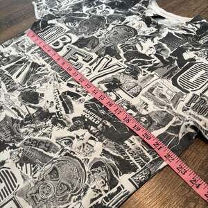 Obey Propaganda Graphic All-Over Print Tee - White/Black - Men's Large